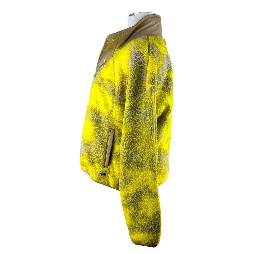 The North Face Cragmont Printed Fleece Jacket Snap Yellow Tan Women's Size XL - Picture 6 of 15